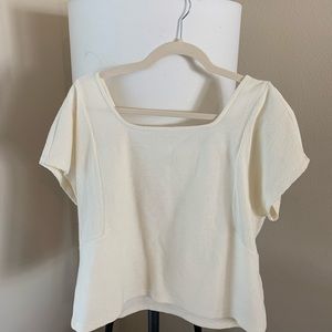 Madewell Ottoman Jacquard Square Neck Top